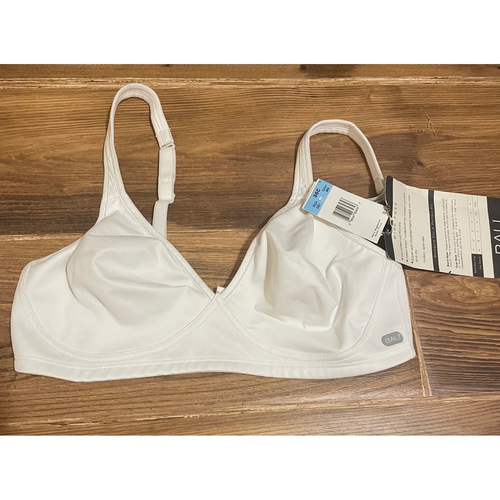 Bali wire-free‎ bra White NWT 36C